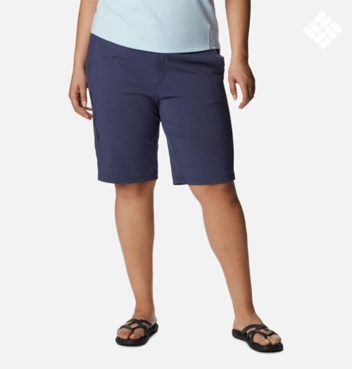 Columbia On The Go Long Shorts Dame Marineblå | Plus Size 71653L